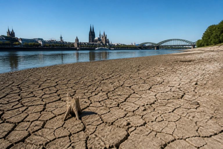 Europe’s Rivers Face Crisis as Extreme Heat Causes Record Low Water Levels